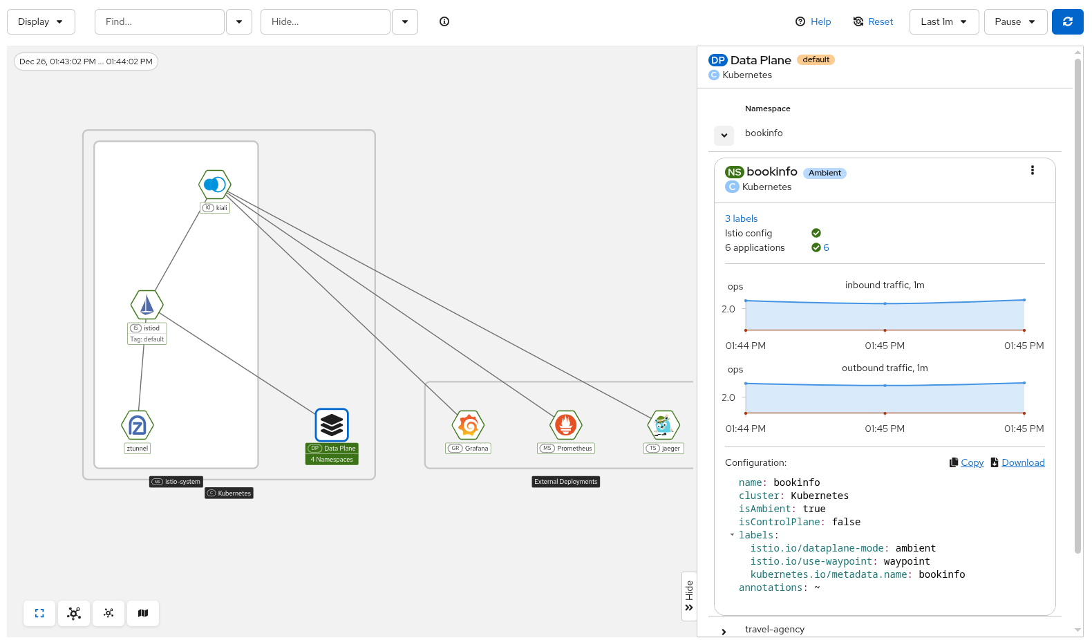 Istio control plane information